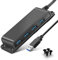4-Ports USB 3.0 datahub 5Gbps met verlengde 100cm Kabel, voor Mit Schraube und Klettverschluss befestigt New
