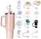 13 Pièces Silicone Couvre Paille pour Stanley Cup, 10mm Anti-Poussière Silicone Couvercles en Paille, Réutilisables pour Stanley 30&40 Oz Tumbler Accessories (Multicolore)