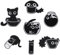 7 Broches Drôles De Chat Noir, Épingles, Épingles Mignonnes, Broches De Chat, Broches De Chat En Émail Mignon, Épingles Animaux