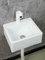 XRB2050 Lavabo da Bagno Bianco, 33.5x29x13cm/13x11.4x5inch Mini Lavabo in Resina, Pratico Lavabo Angolare Lavabo da Parete Quadrata per Bagno Guardaroba WC A Rubinetto dell'acqua Fredda Singolo