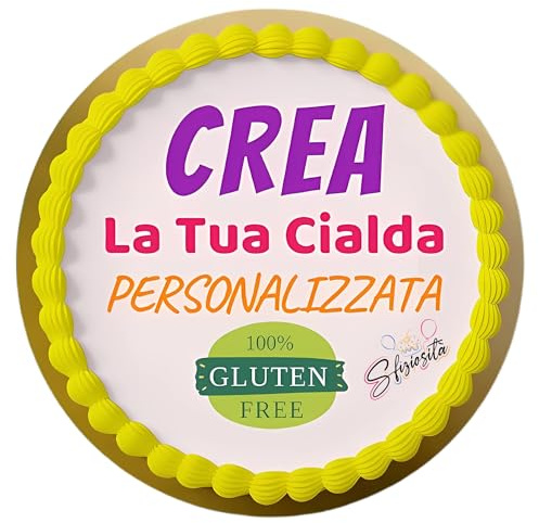 Cialda per Torta Personalizzata - Ostia Alimentare - Senza Glutine - Tonda 20 cm - Decorazione per Torte Leggera e di Qualità - Stampa Foto e Frase