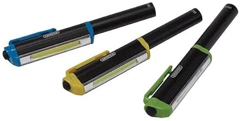 Draper 28353 Cob Led Aluminium Pocket Torch (3W) (with 3 X AAA Batteries)