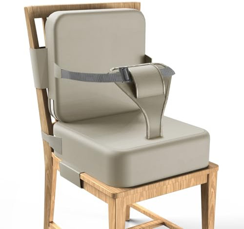 SitzerhöHung Stuhl Kind,Silbergrau SitzerhöHung Stuhl,SitzerhöHung Kinder 2PCS,Sitzkissen Kinder,Sicherheitsgurt Verstellbar Geeignet FüR Kind Im Alter Von 3-12 Jahren