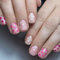 Love Heart French Fake Nails,Valentine's day Fake Nail,Pink Heart False Nails,24pcs Glossy Pink Stick on Nails with Glue,Short Acrylic Nails,Square Stick on Nails for Valentine's day Manicure Home DIY