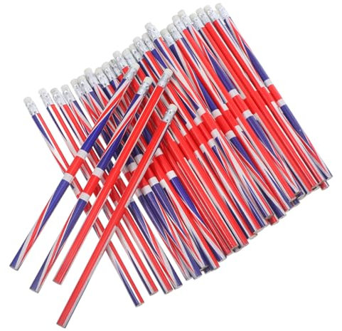 Garneck 60 matite con design Union Jack – Matite patriottiche con bandiera britannica e gomme da cancellare per scuola, ufficio e progetti creativi, ideali per gli appassionati dell'Inghilterra e