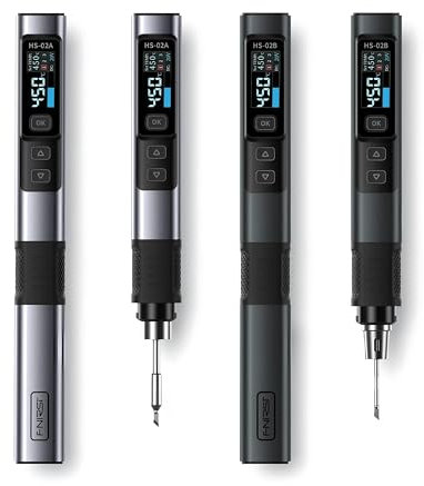 HS-02 Soldering Iron Smart Sleep IPS Color Display Screen 100-450℃ Soldering Rework Station PD100W Portable Repair Tool (HS02B+100W Charger)