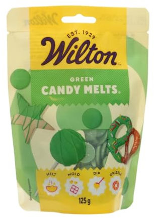 Wilton Candy Melts Dunkelgrün: Schmelzende Glasur mit Süßem, Cremigem Geschmack zum Gießen, Dippen und Dekorieren - für Cake Pops, Keksen, Pralinen und Kuchen - 125 g