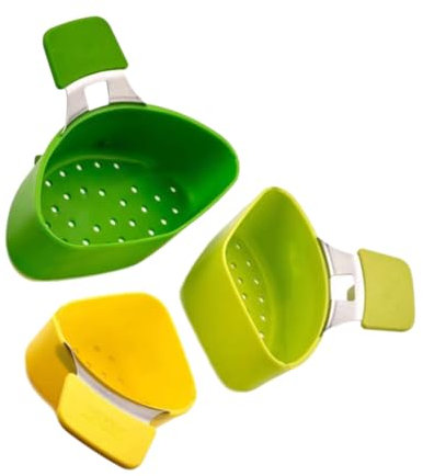 KIXZSAZ Antihaftbeschichtete Kochsiebe, müheloses Kochen ohne Unordnung, Topfteiler aus Silikon, Dampfkorb, breite Anwendungsmöglichkeiten