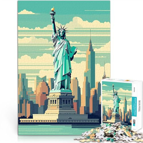 1000 Piece Jigsaw Puzzles for Adults Jigsaw new york city retro Mustermontage Tolles Geschenk für Spiele50x70cm