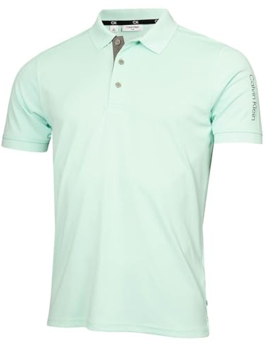 Calvin Klein Men's Liquid Touch Polo Stripe with Uv-Protection Shirt