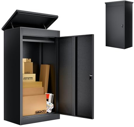 Mailbox Parcel Box for Outdoor Use, Extra Large Parcel Boxes with Safe Storage, Waterproof Parcel Boxes for Outdoor Use (53 x 42 x 130 cm)