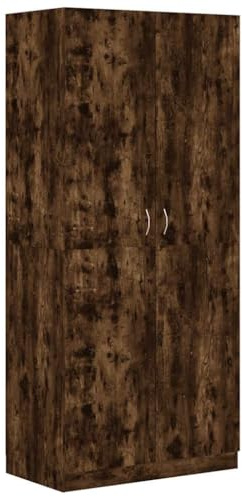 Emmtore Armario Madera contrachapada Color Roble Ahumado 90x52x200 cm