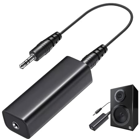 Entstörfilter, 3,5 mm Klinke gegen Brummen und Störgeräusche, Ground Loop Noise Isolator für Auto Audio, Heim Stereo, AUX Anschluss, Audio Filter mit Klinkenkabel
