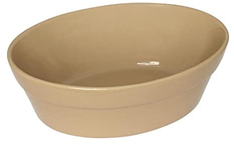 Olympia Stoneware Oval Pie Bowls 180 x 133mm (6 Pack) - Baking Dish Dishwasher, Oven and Freezer Safe C109