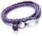 Tribal Steels. by Midhaven Violet Blue Leather Bracelet for Women - Ladies 19cm Leather Charm Bracelet with a Crystal Charm, Stainless Steel Clasp