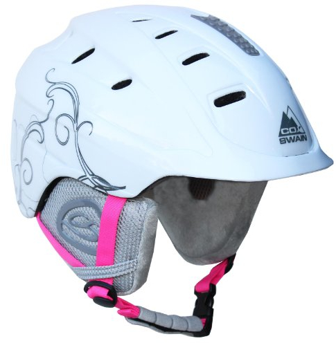 Cox Swain Ski-/Snowboard Helm ROYAL with Recco - mit Recco Lawinenreflektor, Farbe: White Flower/Magenta, Größe: XL
