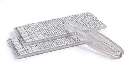 COLOP 114739 Typensatz TS 35, Schrifthöhe: 3,5 mm, 320 Zeichen, 10 x 4,5 cm, Transparent Grau