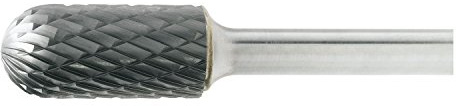 LUKAS HM-Frässtift Form C Walzenrund Kopf ø 2 mm L 10 mm Zahnung 7 für Stahl