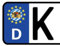 Werbetechnik Sotirios Papoutsis 2X Kennzeichen Aufkleber Bayern Nummernschild Sticker (ca.2 cm)