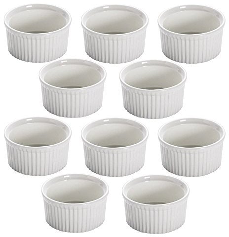 Maxwell & Williams 10er SET Ofenform/Ramekin Weiß Porzellan 8,5 cm 150 ml