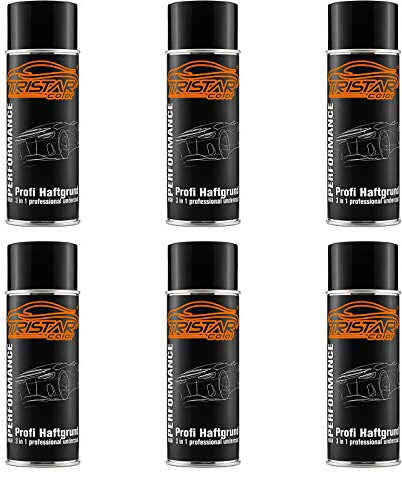 TRISTARcolor 3 in 1 / Rostschutz/Füller/Haftgrund/Spraydose - Sprühdose 6 x 400 ml grau