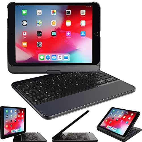 Snugg iPad Pro 12.9 Case With Keyboard - 2nd Generation (2017) / 1st Generation (2015) - Bluetooth 360 Degree Apple iPad Pro 12.9 Inch Case