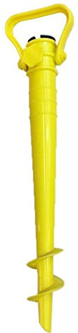 Welim Umbrella Stand Holder Base for Garden Parasols or Beach, Yellow, Metal, Outdoor