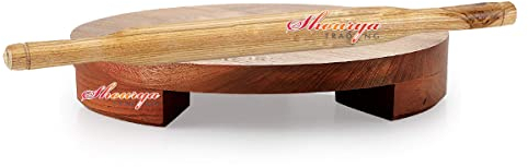 Wooden Belan Chakla Yellow,Wooden Belan Chapati (Roti) maker small,Chakla,Wooden Chakla,Chapati maker,Roti Maker,Circular Board(Chakla),Rolling Pin(Belan),Chakla and Belan Set,Chakla Belan,Rolling Pin