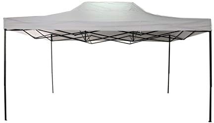 Rebecca Mobili Pabellón Cenador Plegable Blanco Metal Poliéster Bolsa de Transporte Camping Festival Terraza - 3,1x4,5x3 m (A x AN x FON) - Art. RE6307
