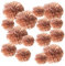 EASY JOY Seidenpapier Pompons Deko, 15er Set Hochzeitsdeko Lampions Pompoms Vintage Party Taufe Konfirmation Geburtstag Hochzeit Valentinstag Deko (5 * 15cm, 5 * 20cm, 5 * 25cm)(Rosa) (Rosegold)