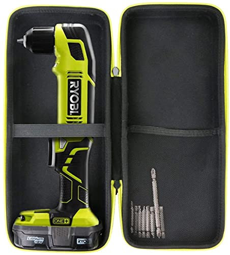Khanka Hard Travel Case Compatible with Ryobi P241 One+ 18 Volt Lithium Ion 130 Inch Pounds 1,100 RPM 3/8 Inch Right Angle Drill
