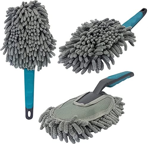 3x Staubwedel Staubwischer Waschbürste für Haushalt, Büro & Autopflege Chenille Microfaser Reinigung Auto Bürste 25-210