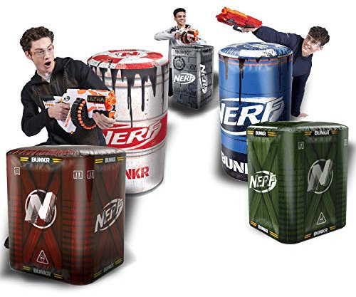 Nerf Bunkr BKN-3378 Royal - Set gonfiabile per tutte le zone di battaglia interne ed esterne, dai 8 anni in su, multicolore