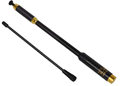 HYS SMA-Male Antenna VHF/UHF Replaceable Aerial Compatible with Yaesu Vertex TYT Walkie Talkies