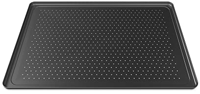 FORO.BLACK: UNOX Baking Essentials, Teglia in alluminio microforata con rivestimento antiaderente, Dimensioni: 600x400, Confezione da 2 pezzi