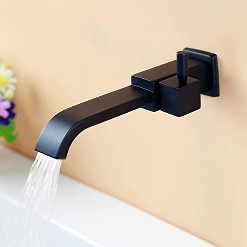 Tissting Waschbecken Wasserhahn G1/2 Kaltwasserhahn Wandmontierter Kupferhahn Einhand Waschtisch Armatur Küche Badmöbel Versorgung