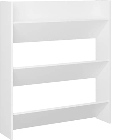 vidaXL Wand Schuhschrank Schuhregal Schuhablage Regal Schrank Schuhständer Wandregal Hängeschrank Schuhaufbewahrung Weiß 80x18x90cm Holzwerkstoff