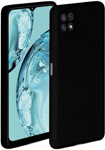 ONEFLOW Soft Case für Samsung Galaxy A22 5G Hülle aus Silikon mit Kameraschutz, Silikonhülle mit erhöhtem Schutz fürs Display, Backcover Schutzhülle, weiche Handyhülle, Schwarz