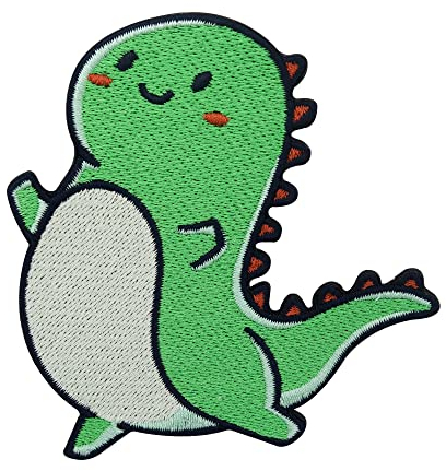 Finally Home Kinder T-Rex Dino Patch zum Aufbügeln | Dinosaurier Patches, Jungen Bügelflicken, Tyrannosaurus Flicken zum Aufnähen, Aufnäher