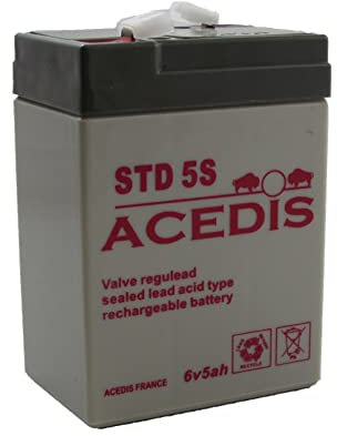 Batterie Plomb Etanche STD 5S - AGM VRLA, 6 V 5 Ah