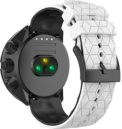 KINKUUN Ersatzarmband kompatibel mit Suunto 7/9/9 baro/D5/Spartan sport Ersatzarmbänder Armband Uhrenarmbänder.(weiß+schwarz)