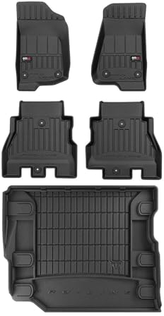OMAC Fußmatten & Kofferraumwanne Set für Jeep Wrangler 2017-2025 Gummi TPE 5X