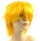 PARXITN Halloween Cosplay Wigs Anime Perücke Synthetische geschichtete kurze Haare Perücken mit Pony für Party Halloween Kostüm Costume Perücken für Damen Frauen Männer Gelb Wig
