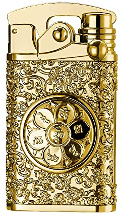 GADATOP Elektrisches Feuerzeug Winddichtes Feuerzeug Outdoor USB Wiederaufladbar Flammenloses Feuerzeug Doppelbogen Plasma Feuerzeug mit Geschenkbox (Gold)