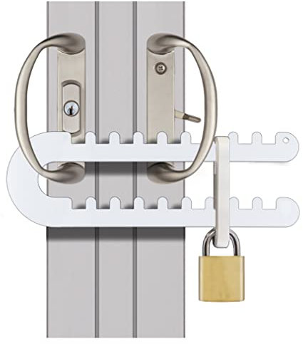 Patio French Door Lock Double Door Handle Either 'P', 'D' or Standard Handles High Security Deadlock Also Fits Sliding Handles Visible from Outside White Colour