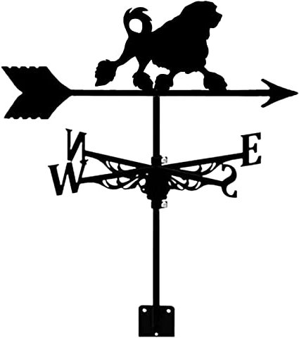 TAISK Klassische Hunde-Wetterfahne, Retro, langlebig, Windfahne, Schwarze Sprühfarbe, Windrichtungsanzeiger für Scheune, Pavillon, Garten, Hof, Garage, Bauernhof, Dekoration