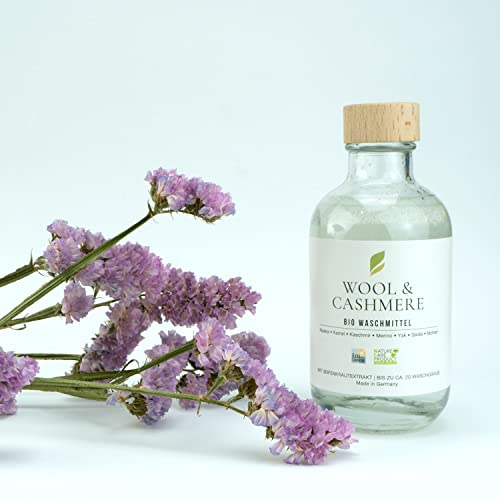 PASCUALI Bio Wollwaschmittel 200 ml - VEGAN - Bis zu 20 Waschgänge - Wool & Cashmere Konzentrat - Feinwaschmittel für Hand- und Maschinenwäsche - Flüssigwaschmittel für empfindliche Wäsche
