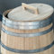 Fass-Schmiede Regentonne Regenfass Weinfass Holzfass Tonne (225 Liter ohne Hahn, natur)
