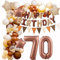 70. Luftballons Retro Braun, 70 Geburtstag Frauen Männer, Geburtstagsdeko 70 Ballon Girlande, Deko 70. Geburtstag Kaffee Ballon Arch, 70 Jahr Beige Vintage Ballon Deko 70. Geburtstag Dekorationen