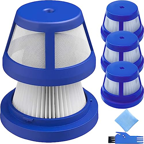 EATBALE Filtro HEPA di Ricambio per Eufy HomeVac H11/H11 Pure/H20 aspirapolvere Portatile Cordless, Accessori per filtri Lavabili 4 filtri HEPA 1 Spazzola per la Pulizia 1 straccio (4 Pezzi)
